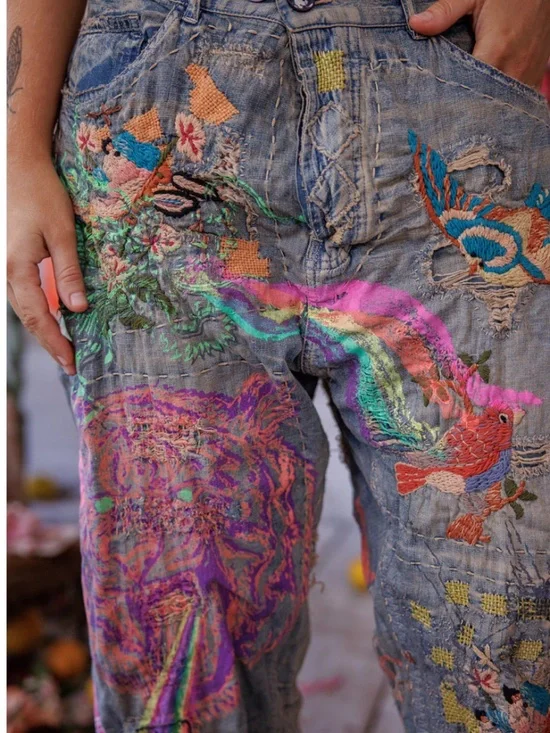 🌈NWT MAGNOLIA PEARL BANANA CIRCUS MINER DENIMS🌈 - Picture 8 of 11